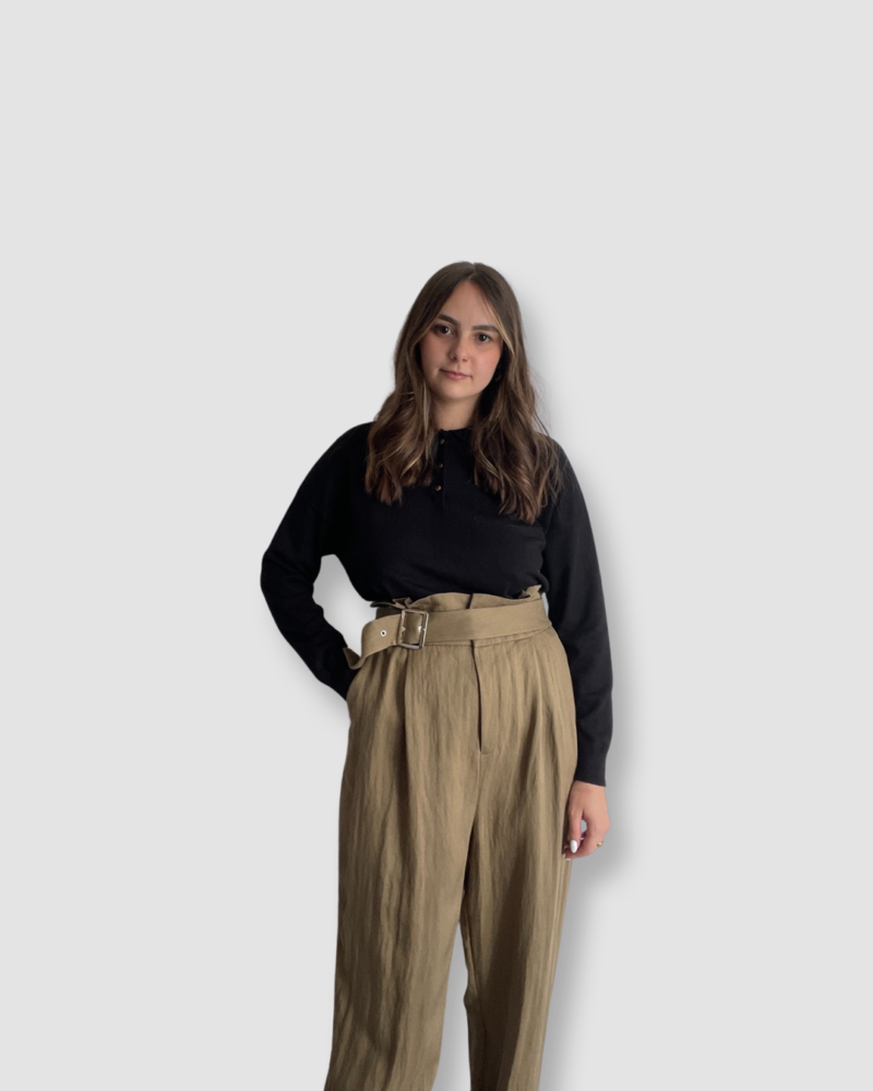 Nové s visačkou 62% lyocell khaki kalhoty ORSAY vel. XXL - Image 8