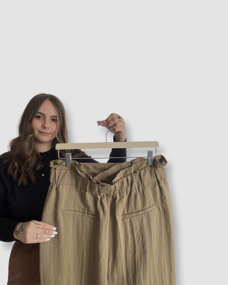 Nové s visačkou 62% lyocell khaki kalhoty ORSAY vel. XXL - Image 5