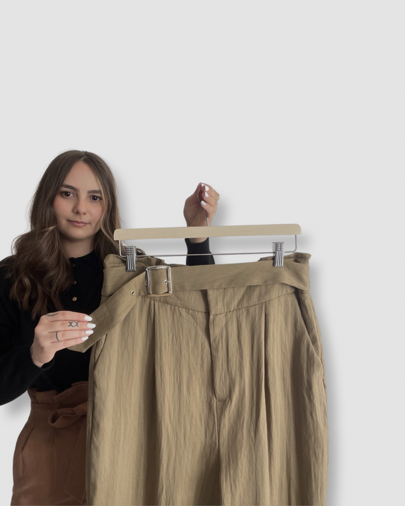 Nové s visačkou 62% lyocell khaki kalhoty ORSAY vel. XXL - Image 4