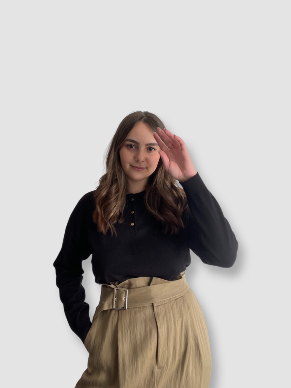 Nové s visačkou 62% lyocell khaki kalhoty ORSAY vel. XXL