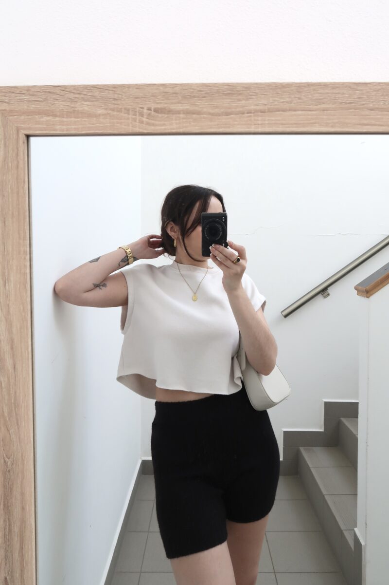 Pletené biker šortky s příměsí vlny nové s visačkou TOPSHOP - Image 2