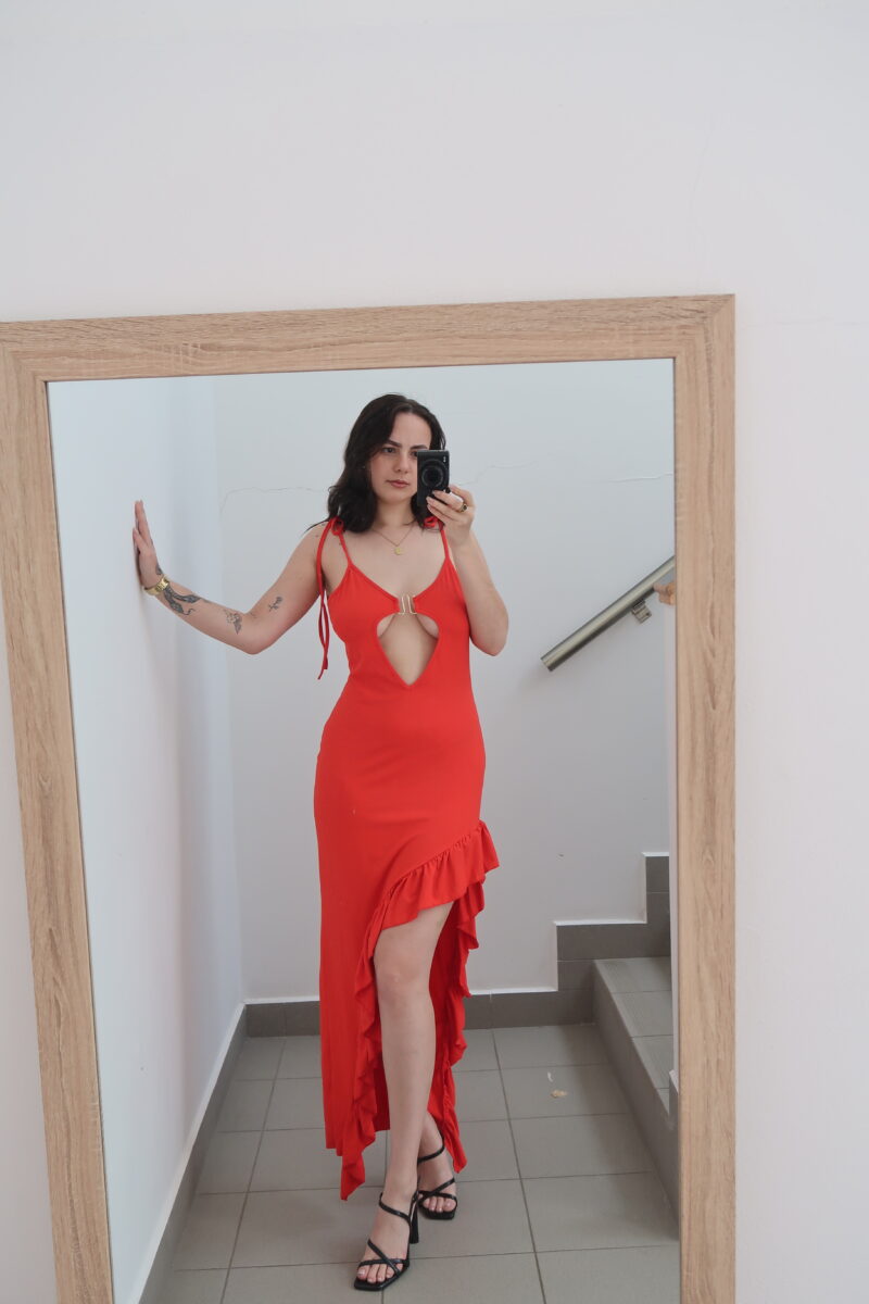 Červené šaty elegantní, sexy vel. S, M - Image 4