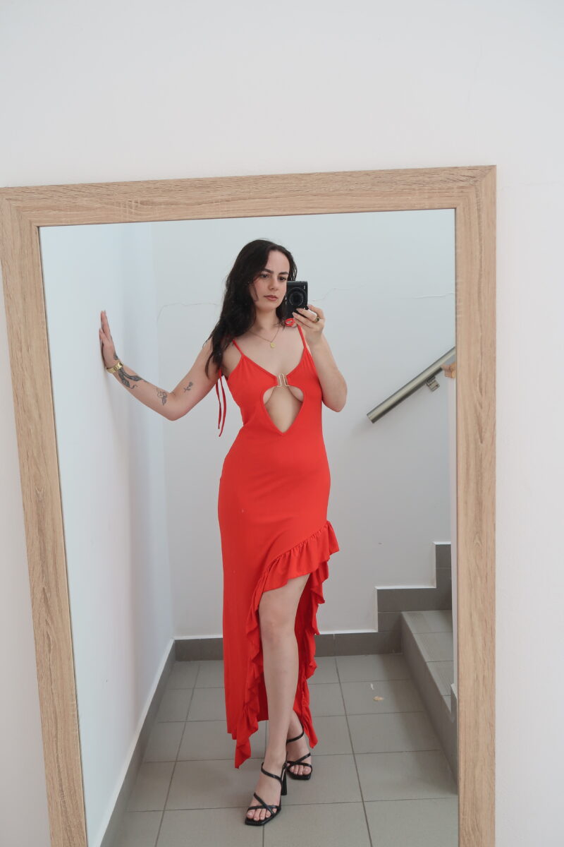 Červené šaty elegantní, sexy vel. S, M - Image 3