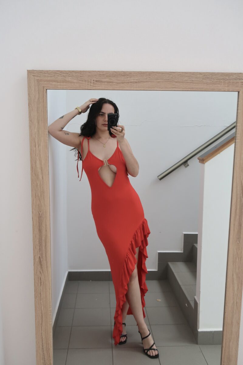 Červené šaty elegantní, sexy vel. S, M - Image 6