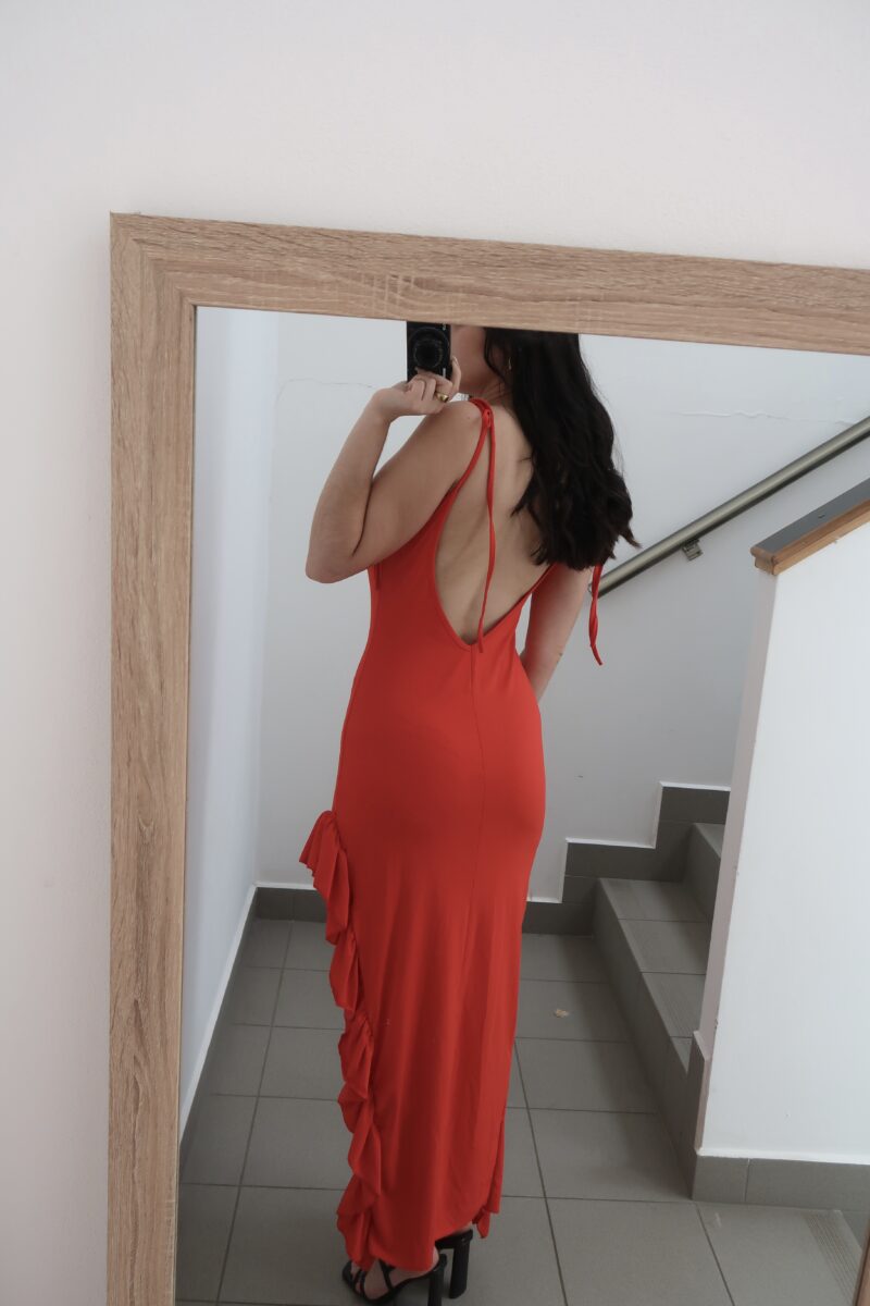 Červené šaty elegantní, sexy vel. S, M - Image 8