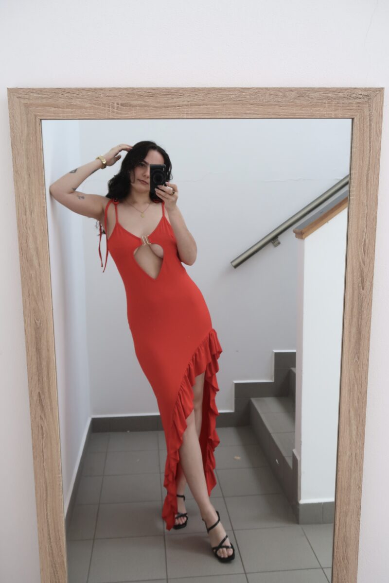 Červené šaty elegantní, sexy vel. S, M - Image 5