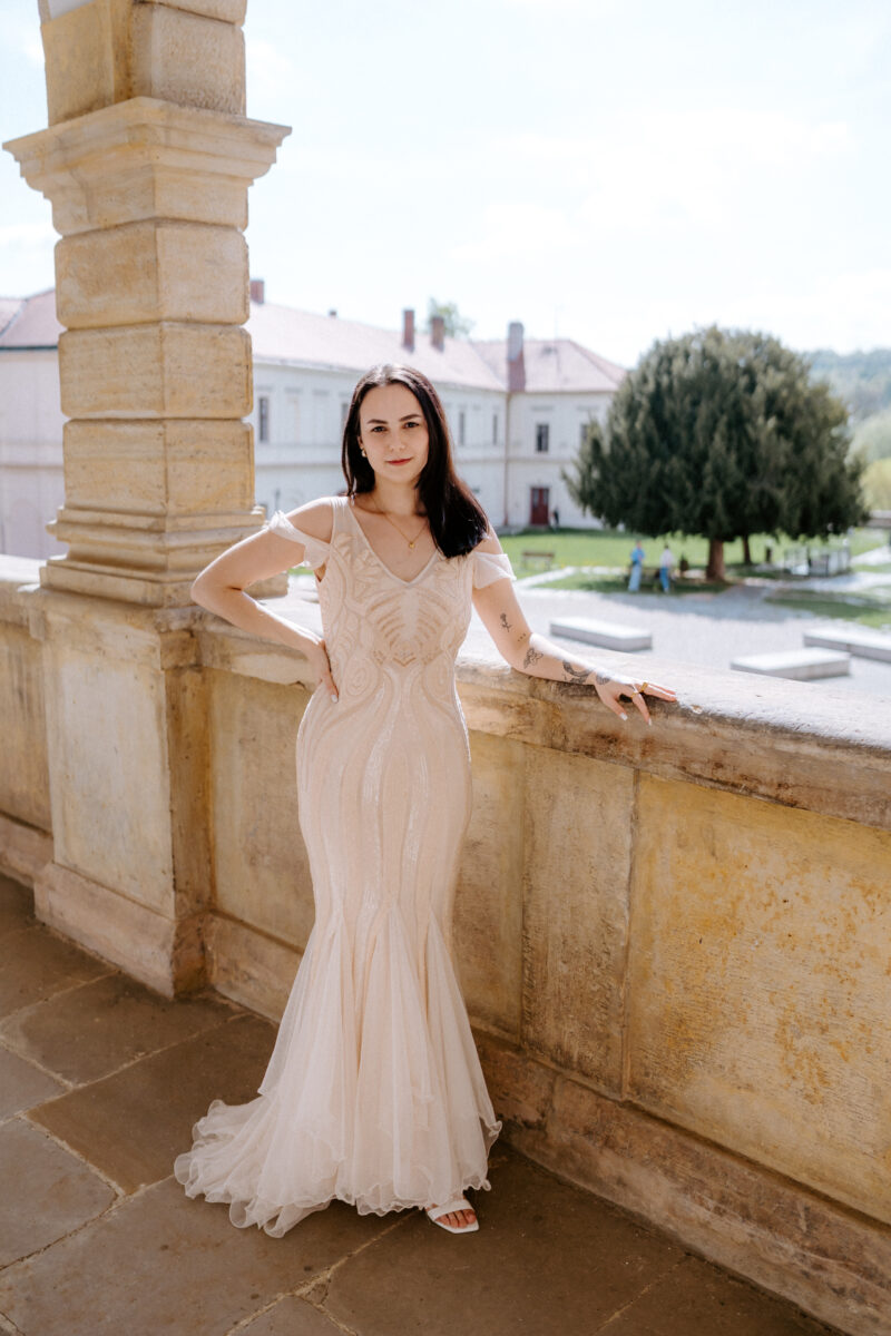 Velký Gatsby flitrované společenské plesové šaty s vlečkou - Image 3