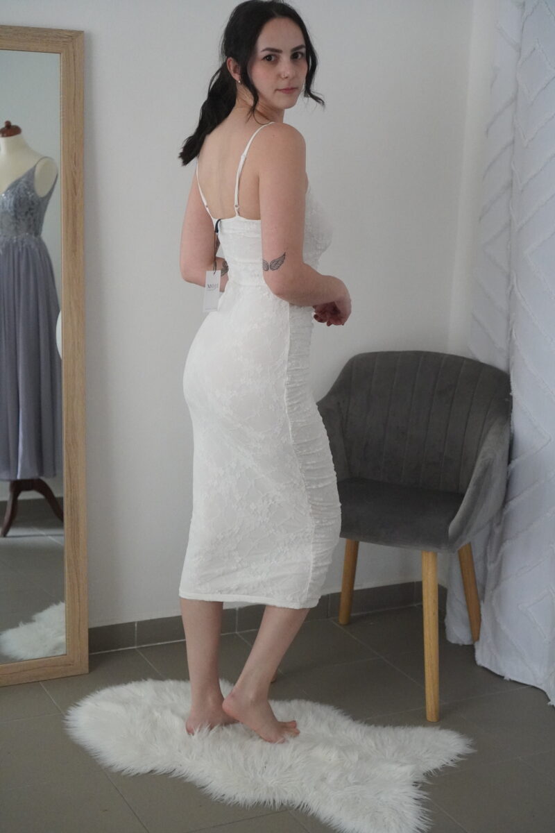 Bílé krajkované letní šaty H&M vel. XS - Image 6