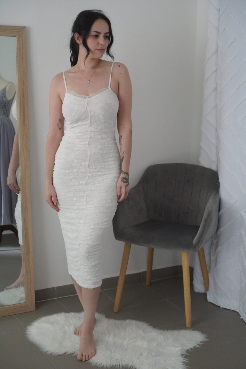 Bílé krajkované letní šaty H&M vel. XS - Image 5