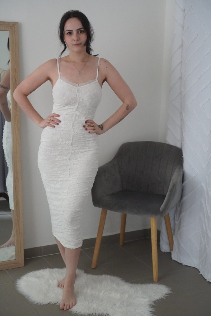 Bílé krajkované letní šaty H&M vel. XS - Image 4