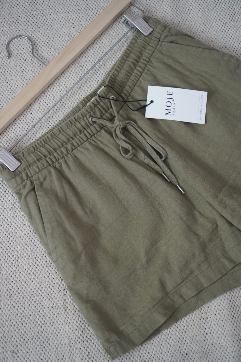Lněné kraťasy 55% len H&M vel. XS,S - Image 3