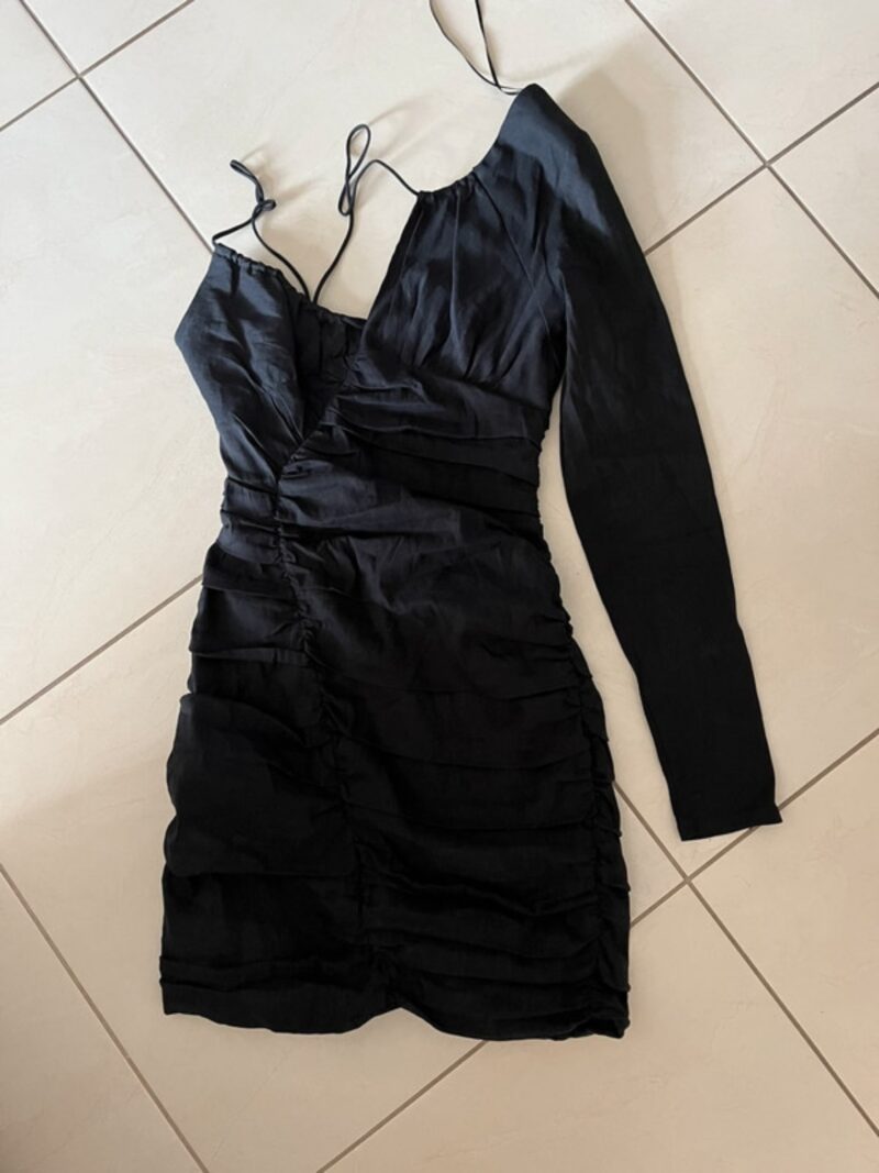 Lněné šaty ZARA 42% len, 40% viskóza vel. S/XS - Image 3