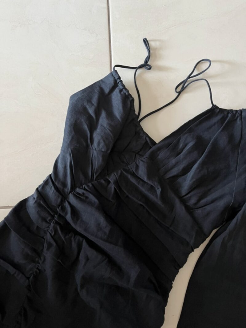 Lněné šaty ZARA 42% len, 40% viskóza vel. S/XS - Image 4