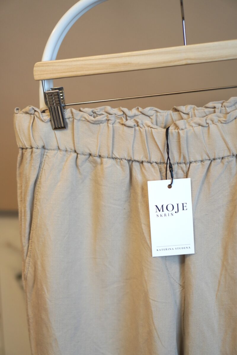 55% len béžové kalhoty H&M vel. XL - Image 10