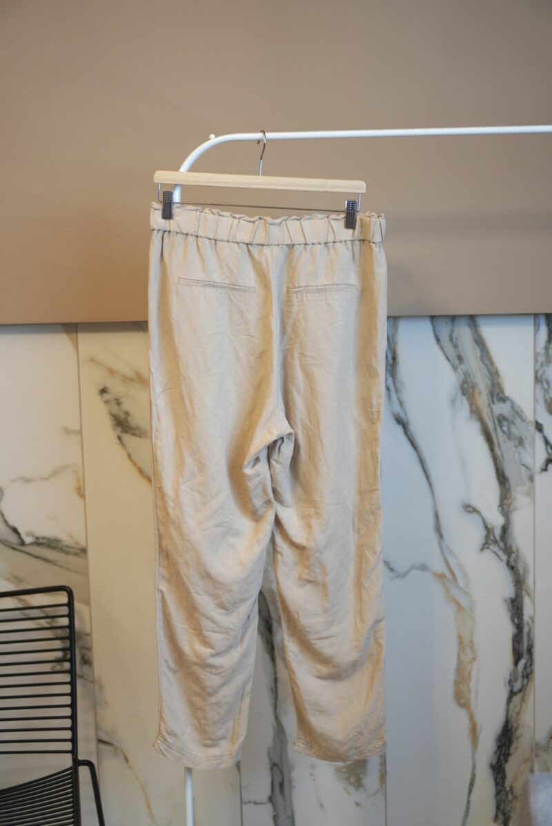55% len béžové kalhoty H&M vel. XL - Image 11