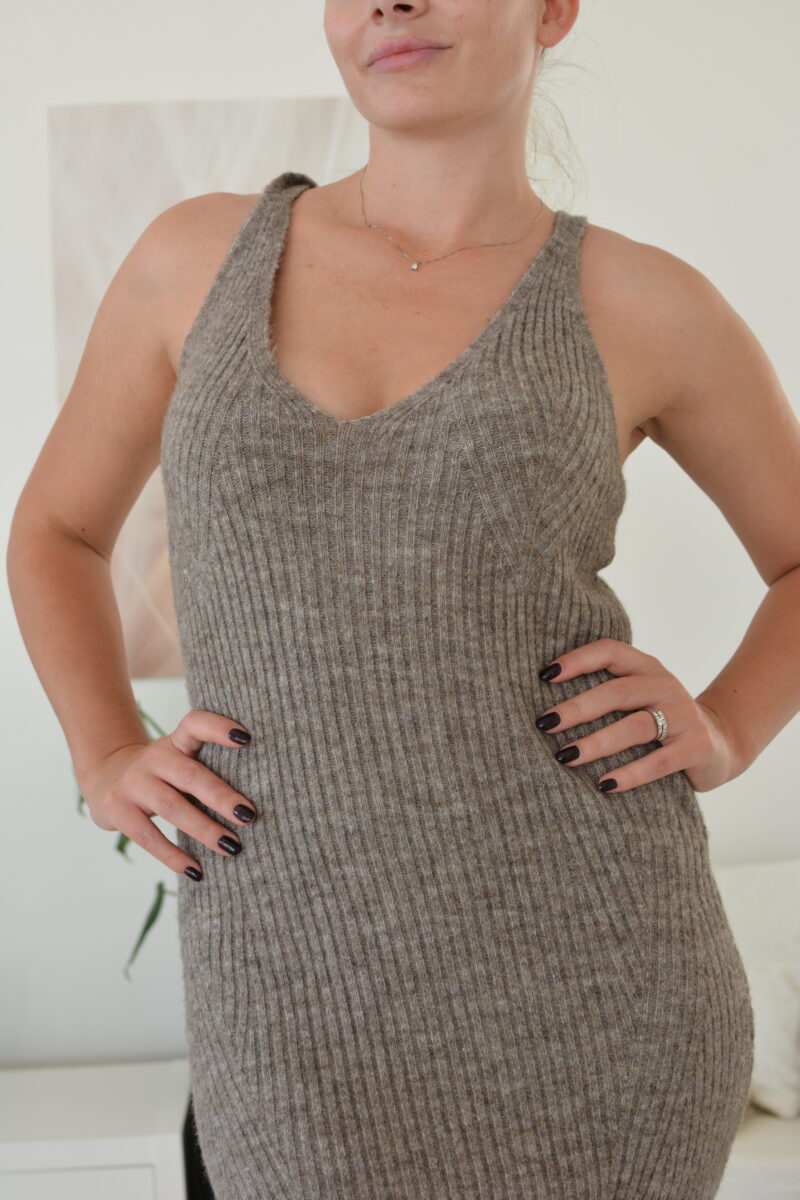 Dlouhé pletené šaty H&M vel.M - Image 5
