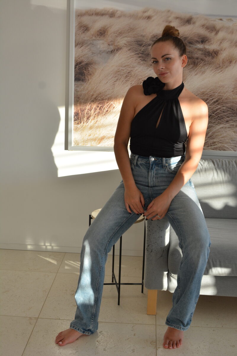 Sexy černé body s květinou H&M vel.S - Image 5