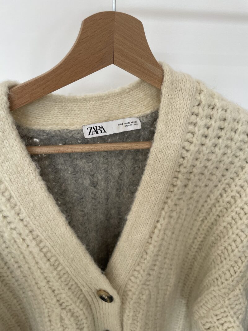 Pletený veliký kardigan 17% vlna, 10% alpaka ZARA vel. S - Image 3