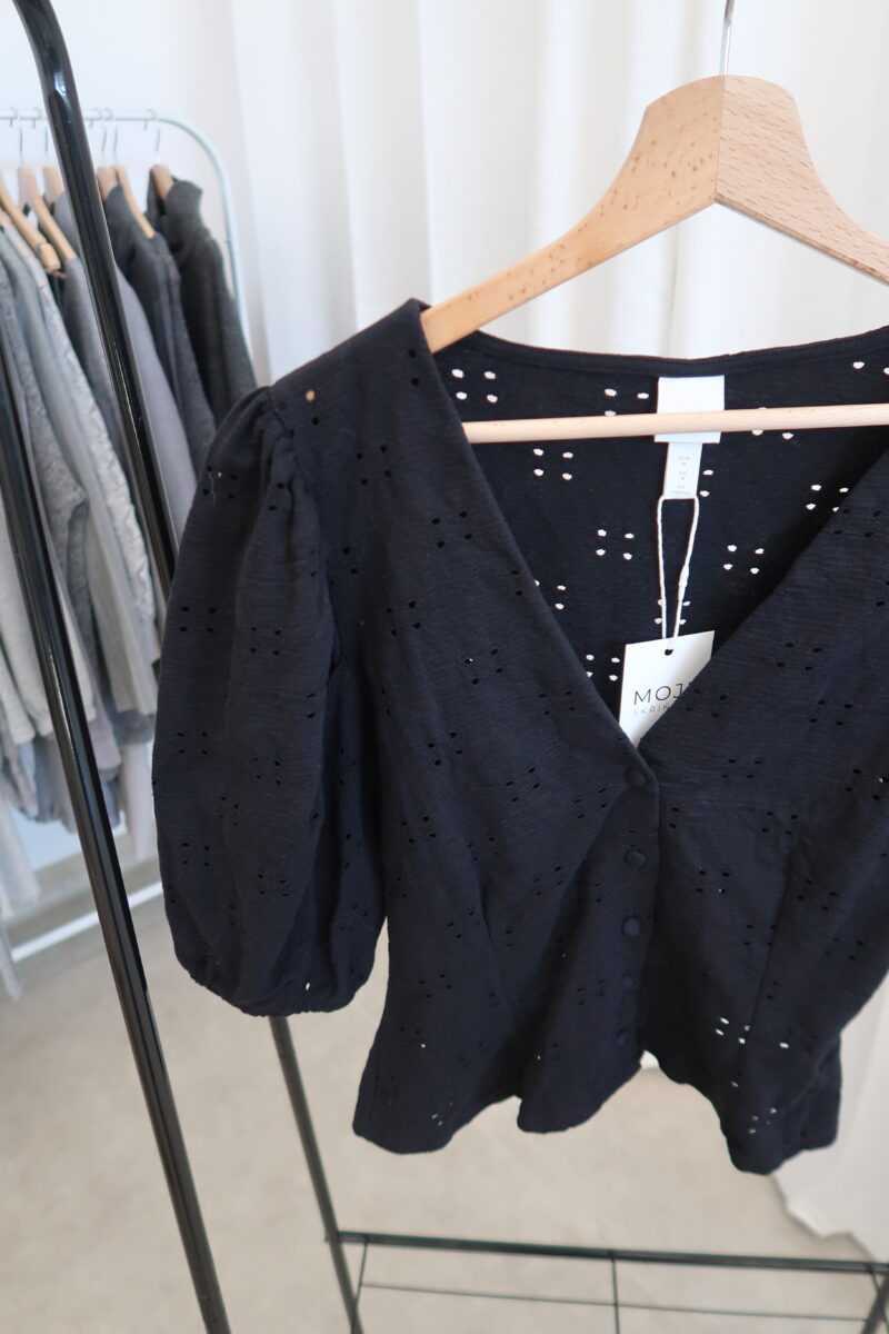 Bavlněný top s madeirou H&M vel.M - Image 6