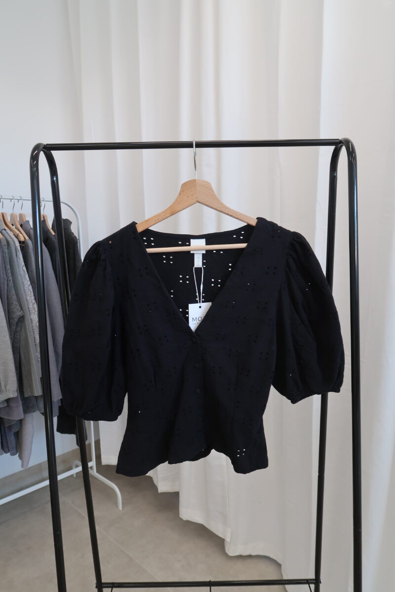 Bavlněný top s madeirou H&M vel.M - Image 5