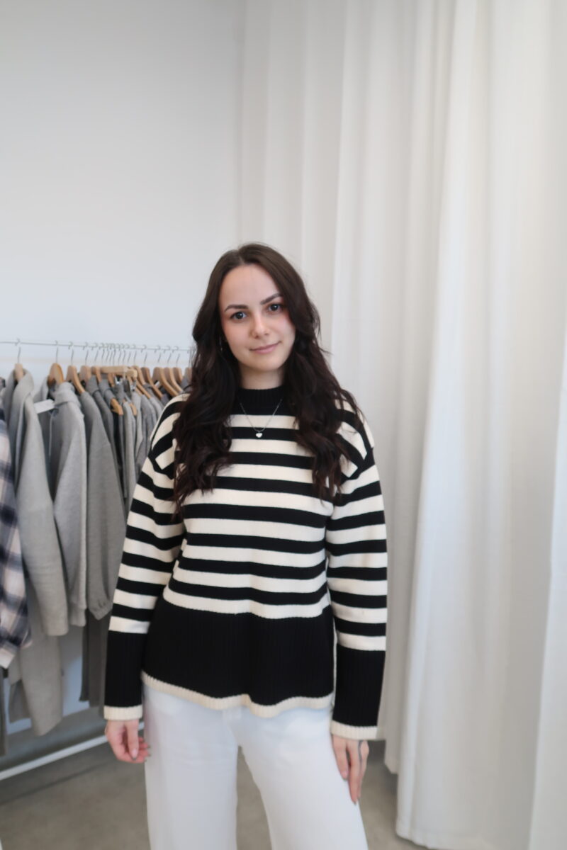 Pruhovaný svetr ZARA 55% viskóza vel. XS/S - Image 6