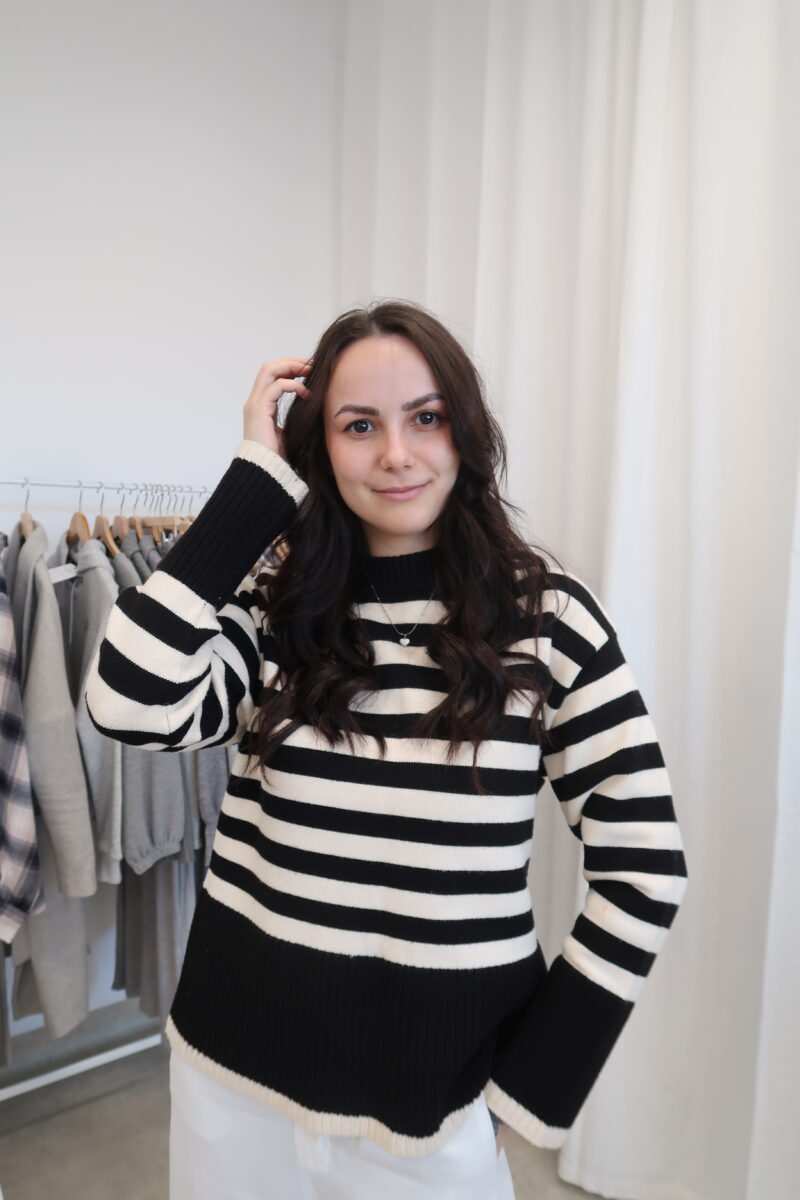 Pruhovaný svetr ZARA 55% viskóza vel. XS/S - Image 7