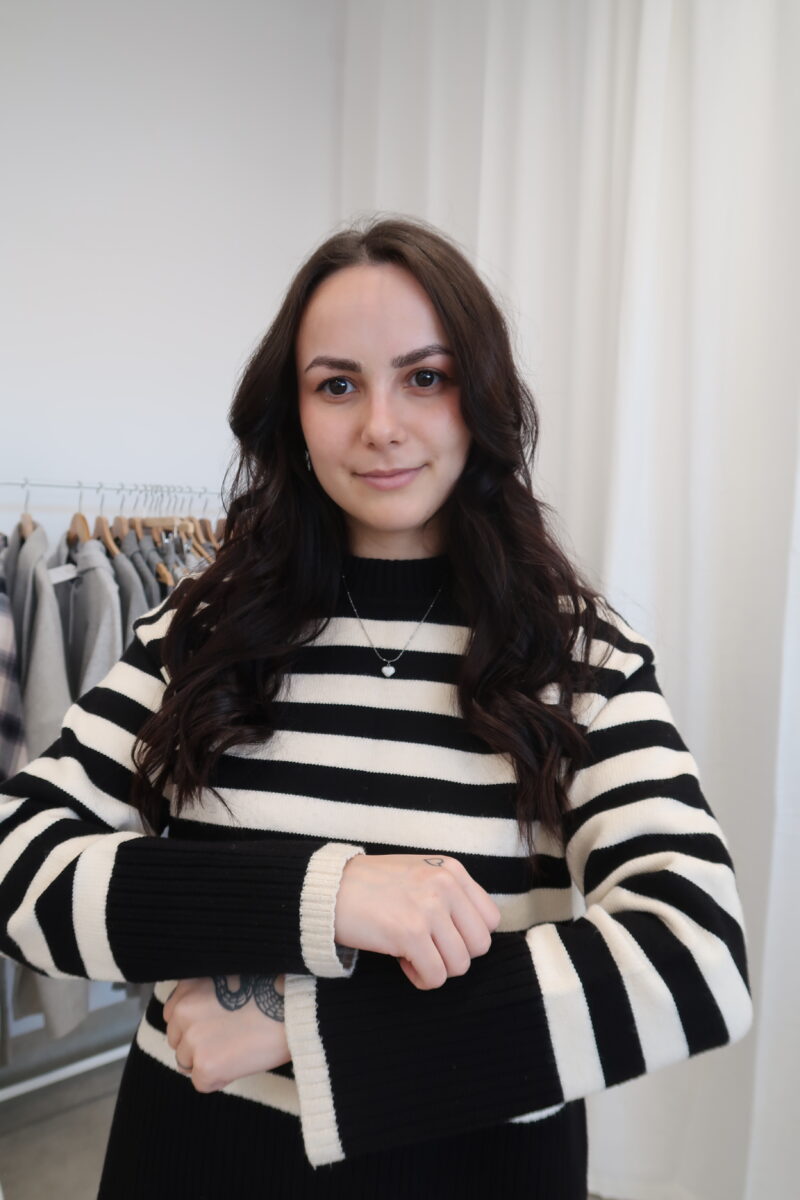 Pruhovaný svetr ZARA 55% viskóza vel. XS/S - Image 9