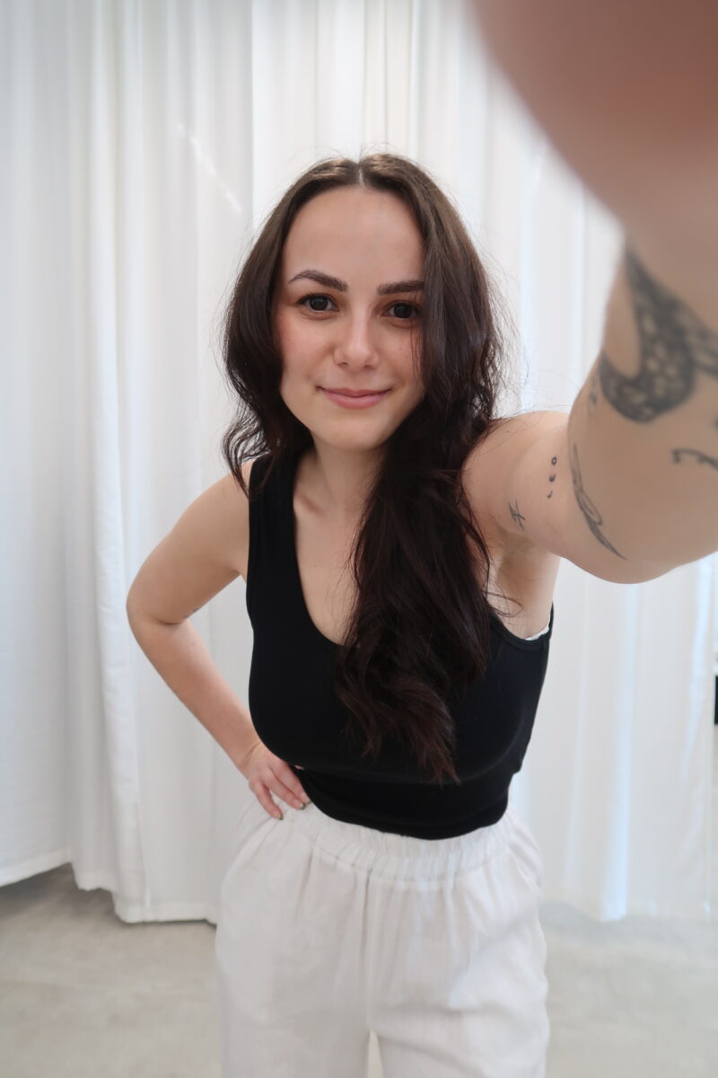 Lněné široké letní kalhoty vel.XS,S - Image 2