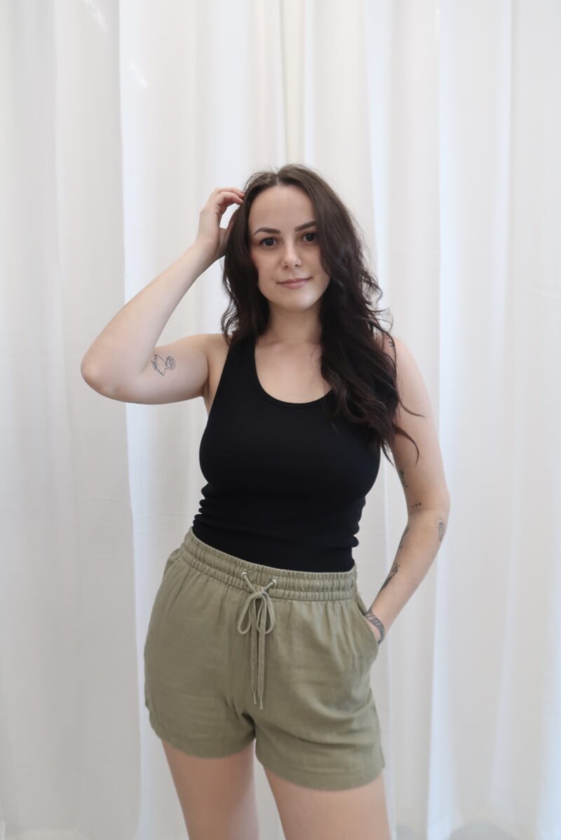 Lněné kraťasy 55% len H&M vel. XS,S - Image 6