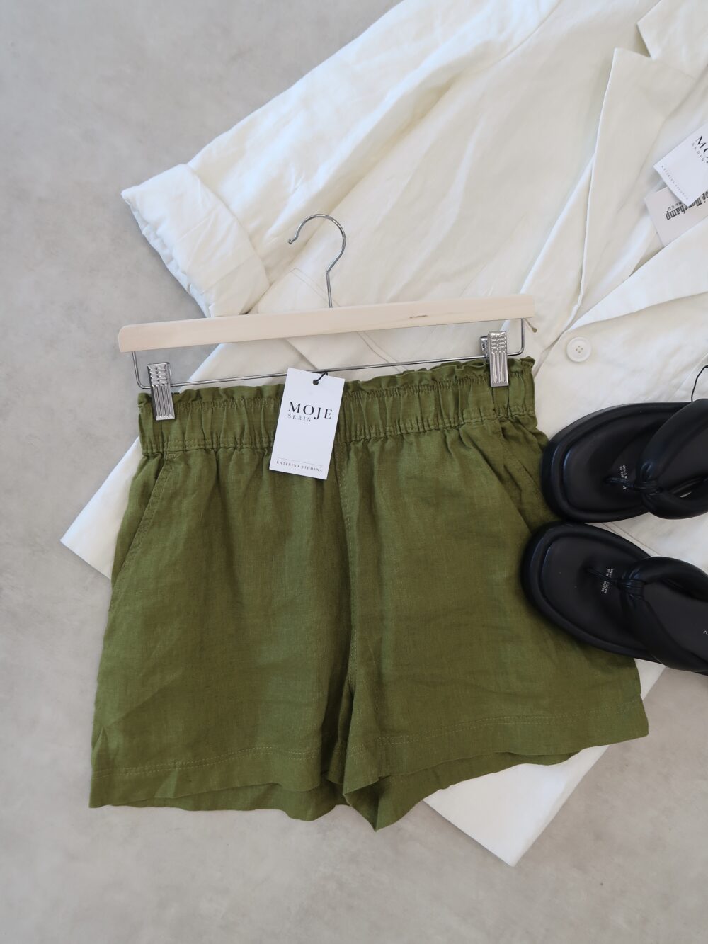 100% len zelené kraťasy H&M vel.XS,S