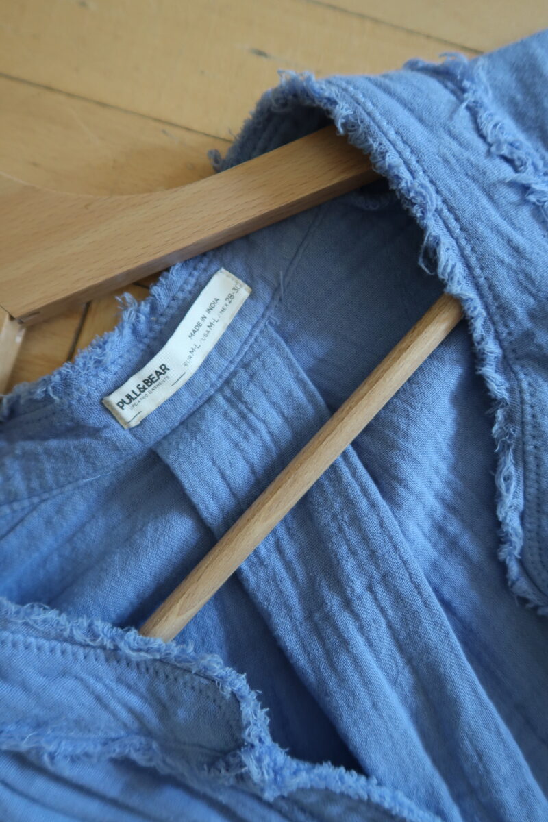 Mušelínová modrá oversized košile vel. M-L - Image 4