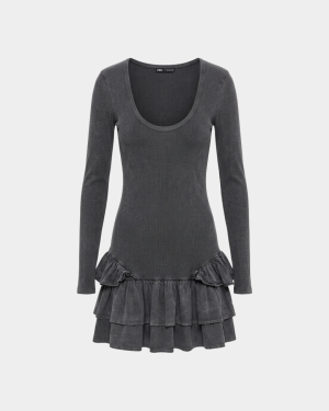 Žebrované mini šaty ZARA